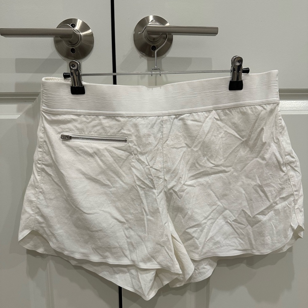 Athleta White Textured Shorts